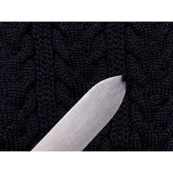 Vintage DESCENTE Walt Disney World Golf Classic Cable Knit Wool Sweater Black XL - Picture 9 of 12